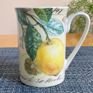 Kent Pottery Lemon Botanical Mug | English Garden Cottagecore